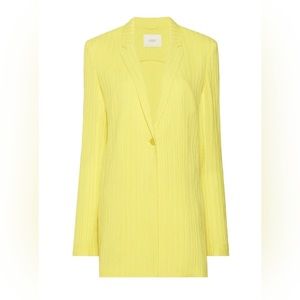 LAPOINTE Textured Plisse Single Breasted Blazer